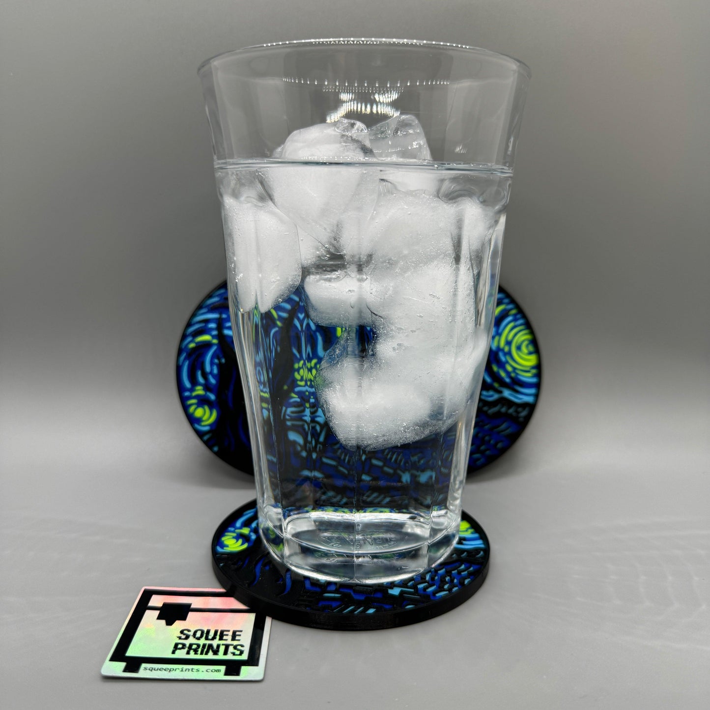 Coaster Set of 4 | Starry Night by Vincent van Gogh | 3D Printed - Squee Prints