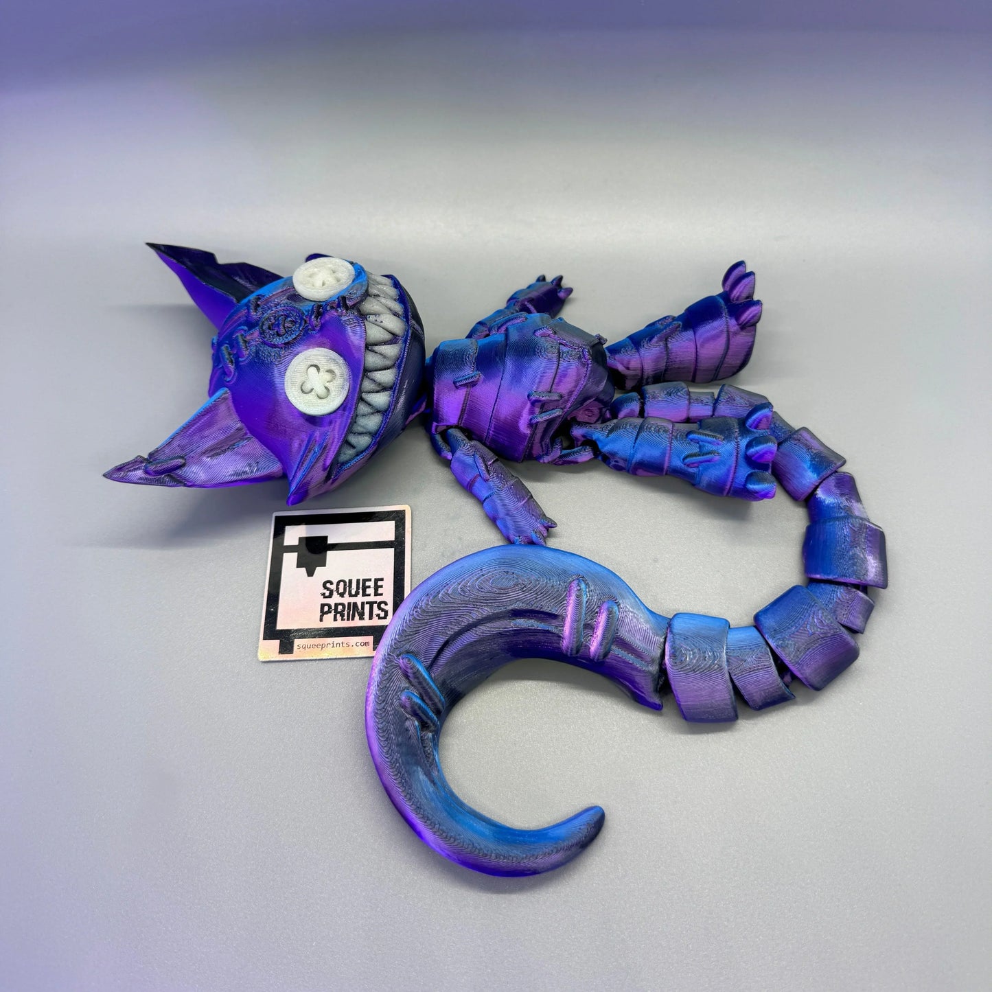 Creepy Cheshire Cat | Alice in Wonderland | Glow in the Dark | 13 Inches - Squee Prints