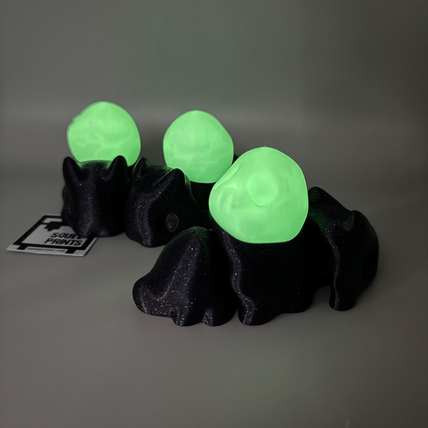 Flexi Snail with Skull Shell | Glow in the Dark - Squee Prints