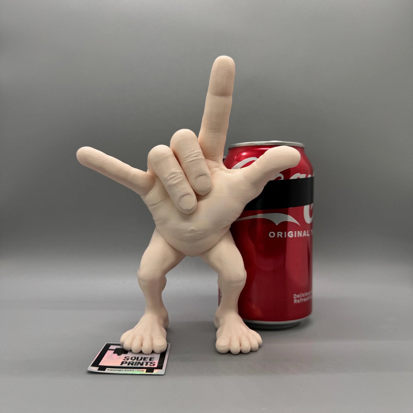 Disturbing Hand Monster Figure | Devil Horns | I Love You | Body Horror | Fingers with Legs - Squee Prints