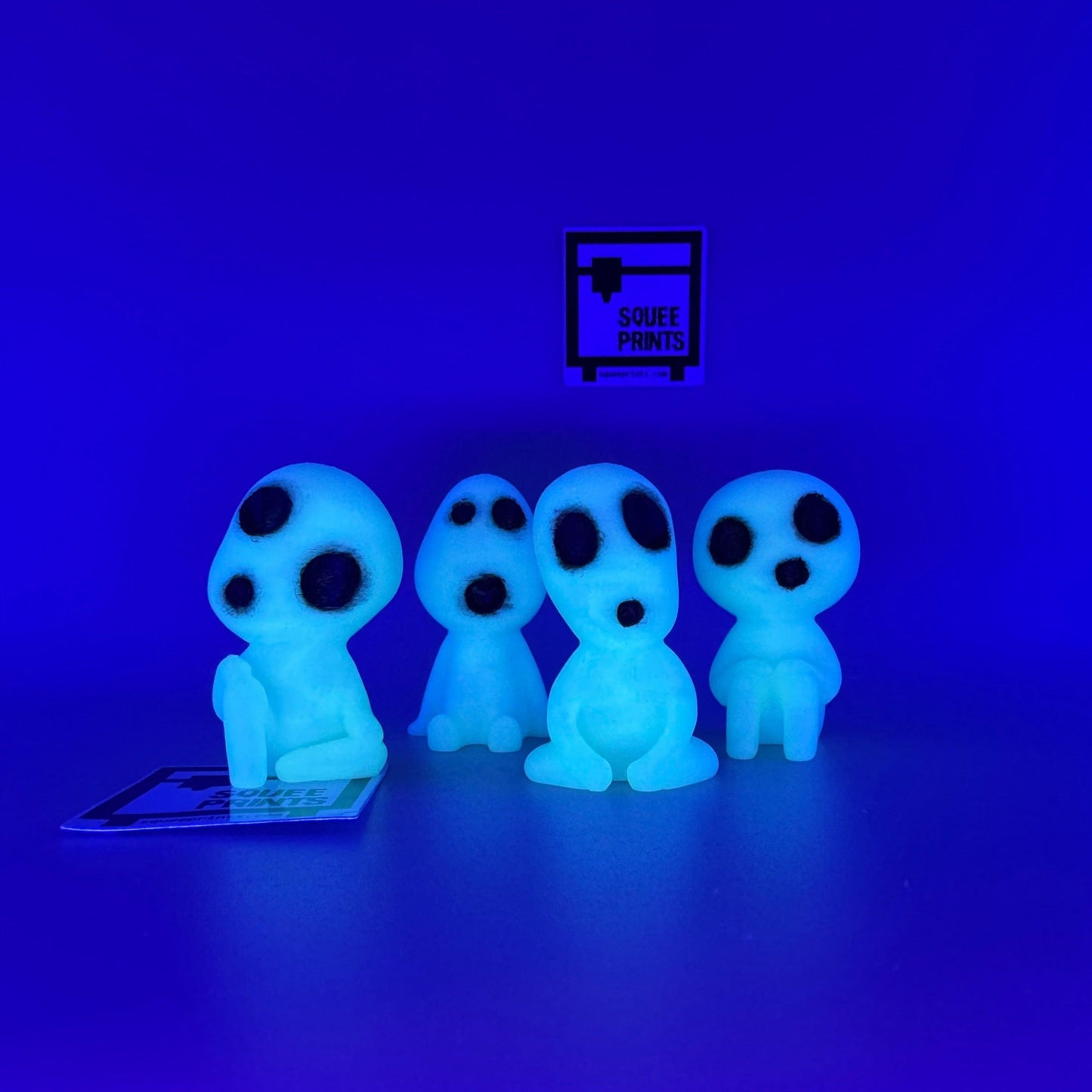 Haunted Kodama | Japanese Spirits | Hand Painted | Glow in the Dark - Squee Prints