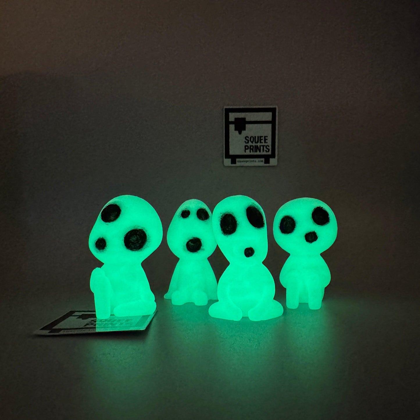 Haunted Kodama | Japanese Spirits | Hand Painted | Glow in the Dark - Squee Prints
