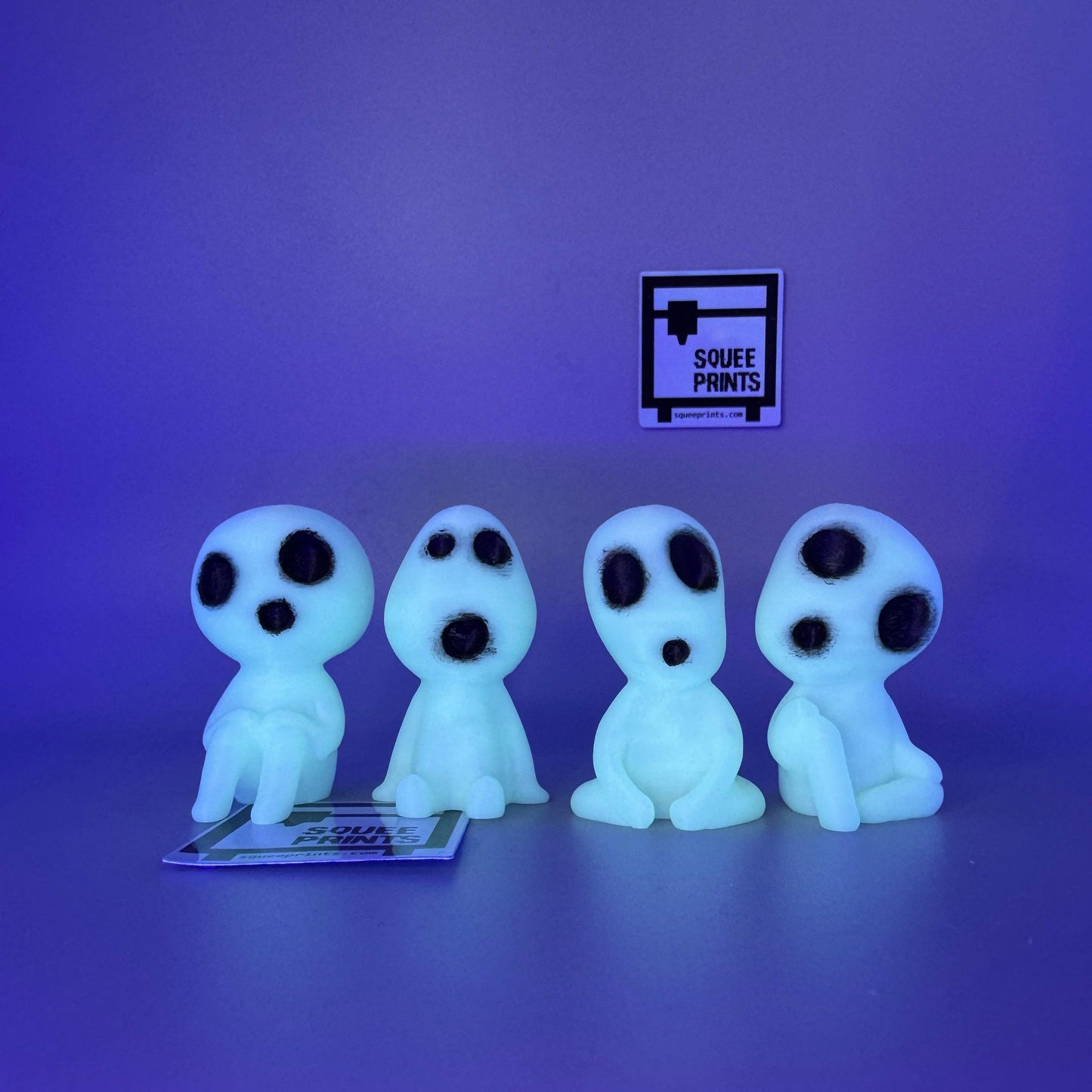 Haunted Kodama | Japanese Spirits | Hand Painted | Glow in the Dark - Squee Prints
