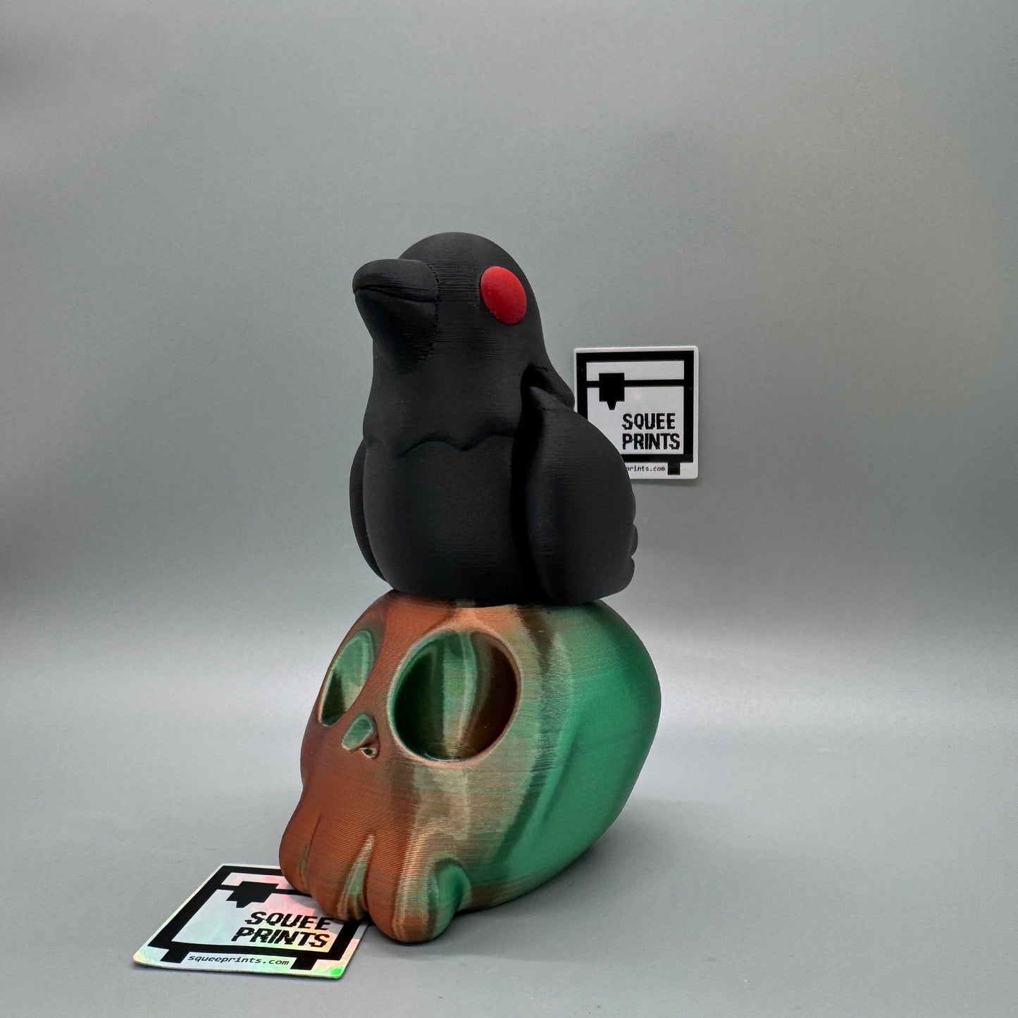 Articulated Raven | Fidget with Skull | Edgar Allan Poe | 3D Printed - Squee Prints