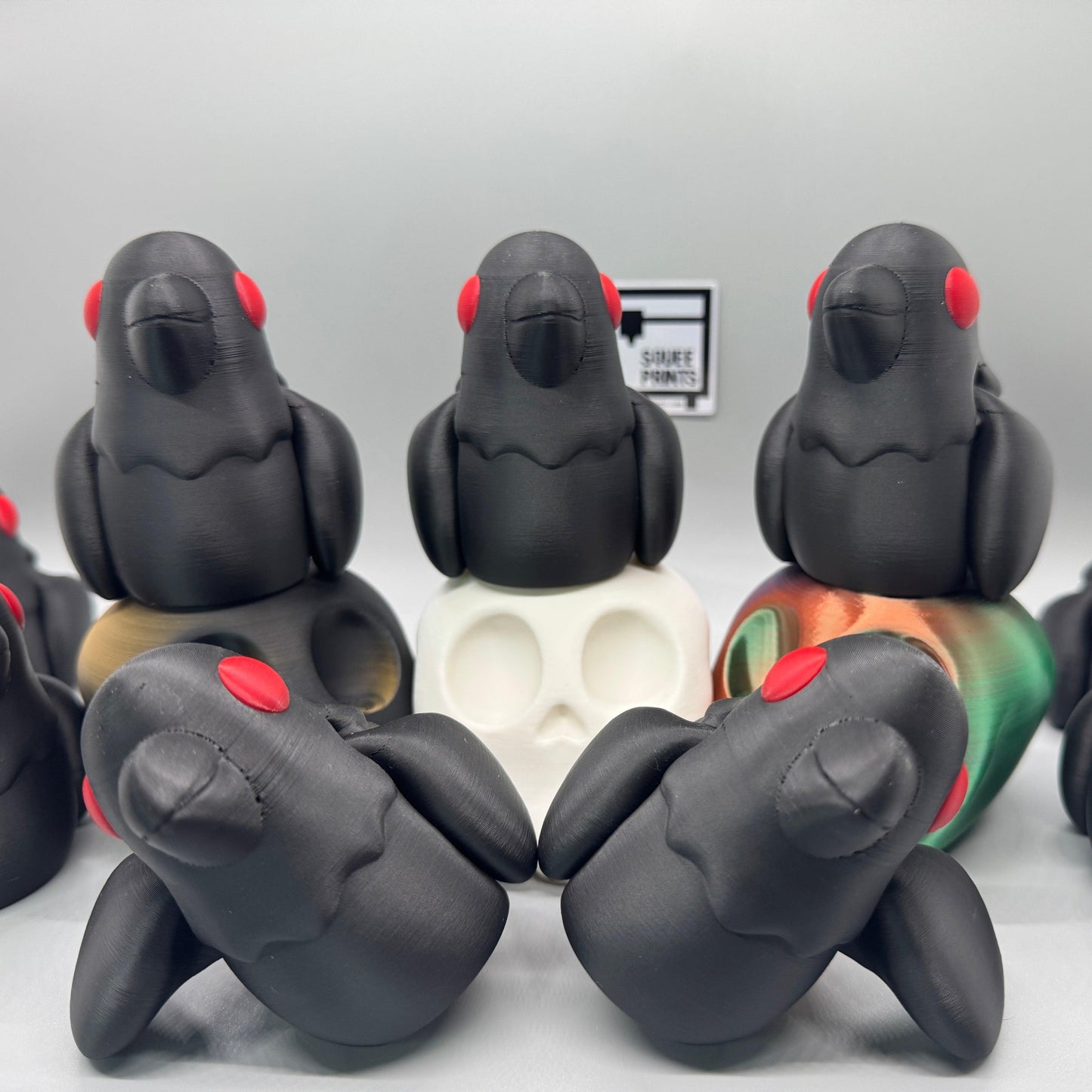 Articulated Raven | Fidget with Skull | Edgar Allan Poe | 3D Printed - Squee Prints