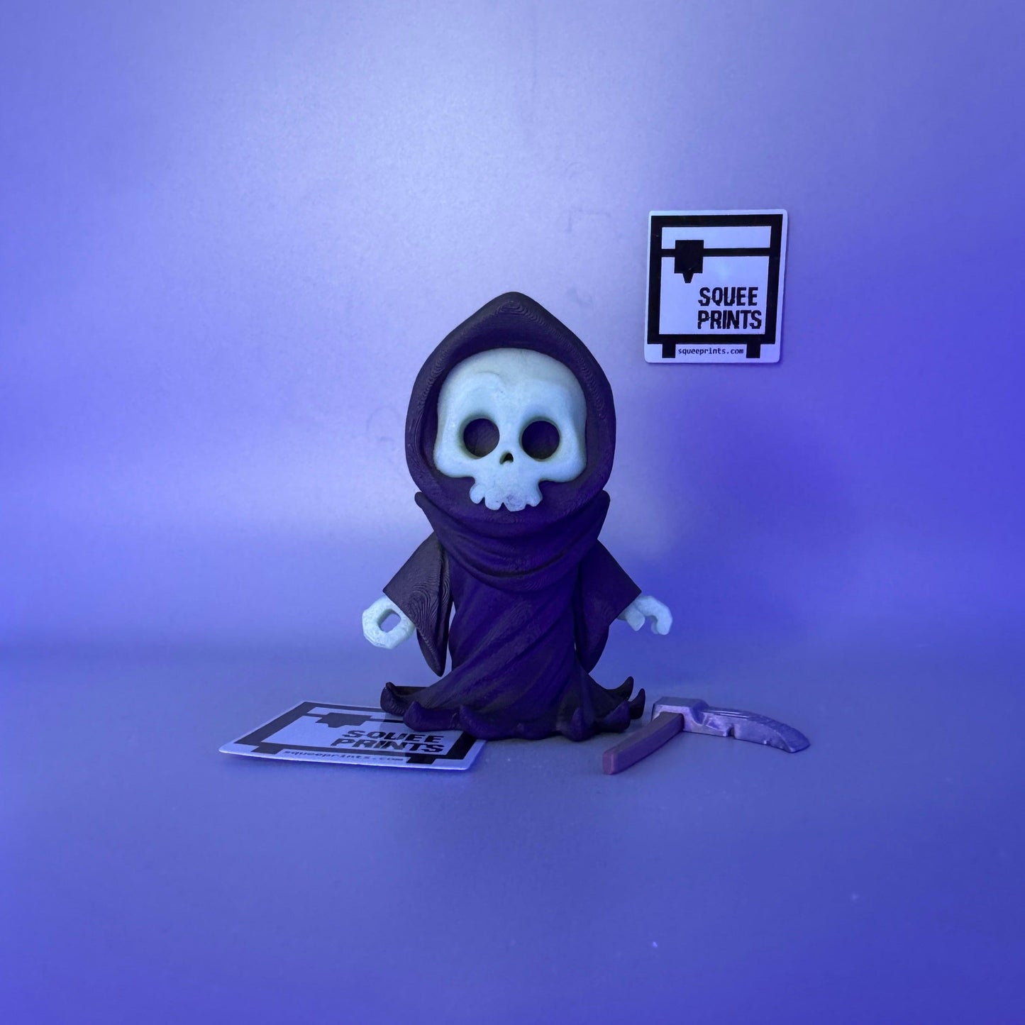 Grim Reaper | Articulating Flexi Fidget | Glow in the Dark | 3D Printed - Squee Prints