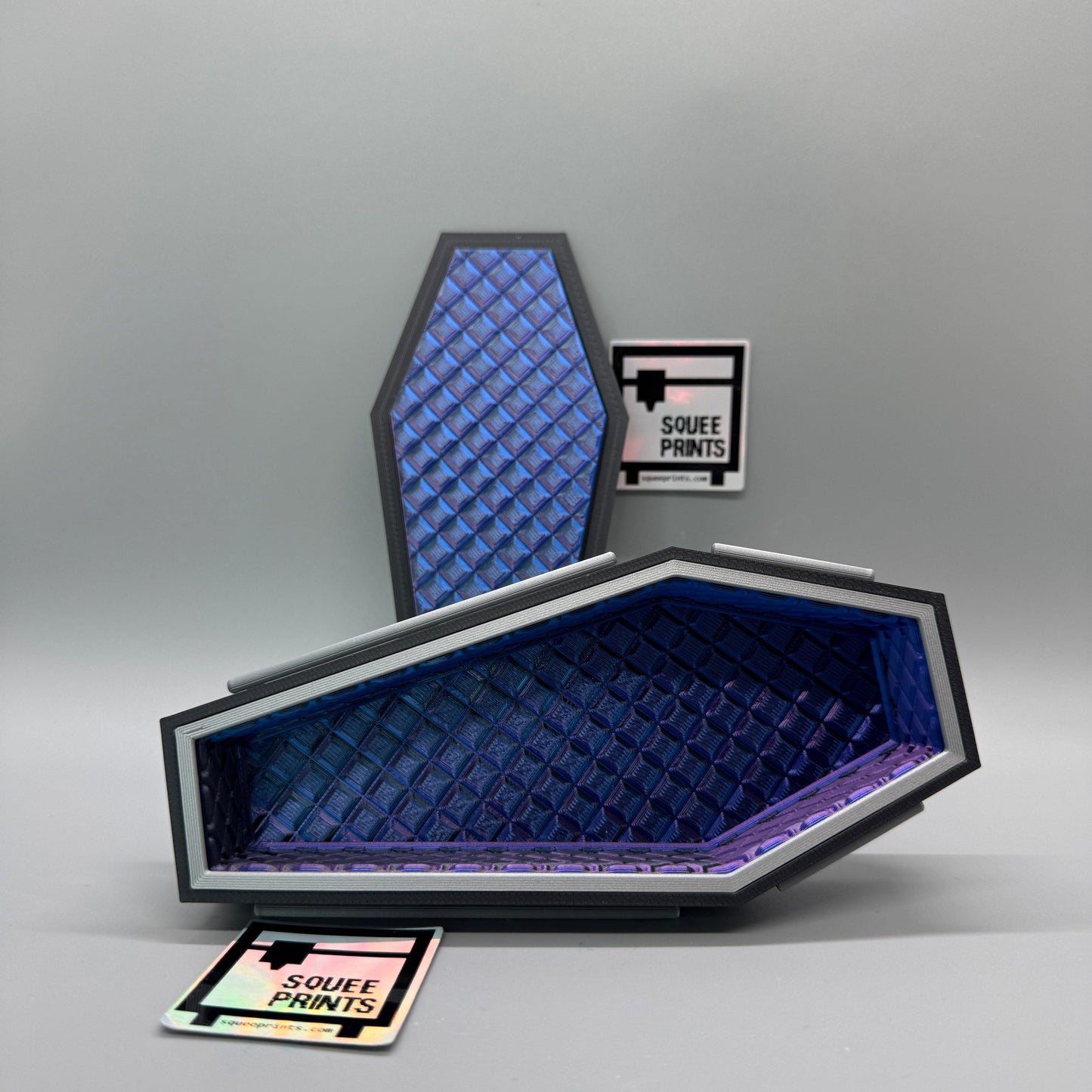Coffin | Casket | Miniature | 3D Printed | Halloween Decor - Squee Prints