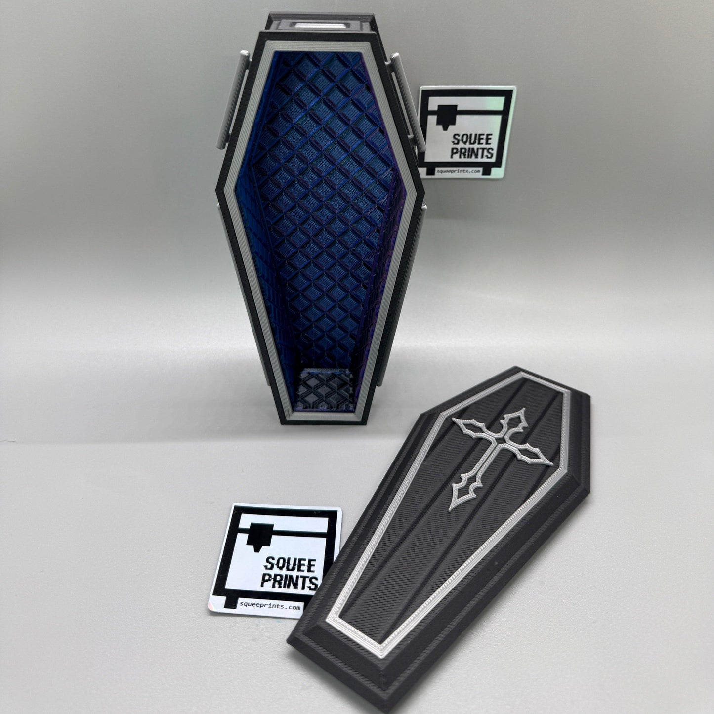 Coffin | Casket | Miniature | 3D Printed | Halloween Decor - Squee Prints