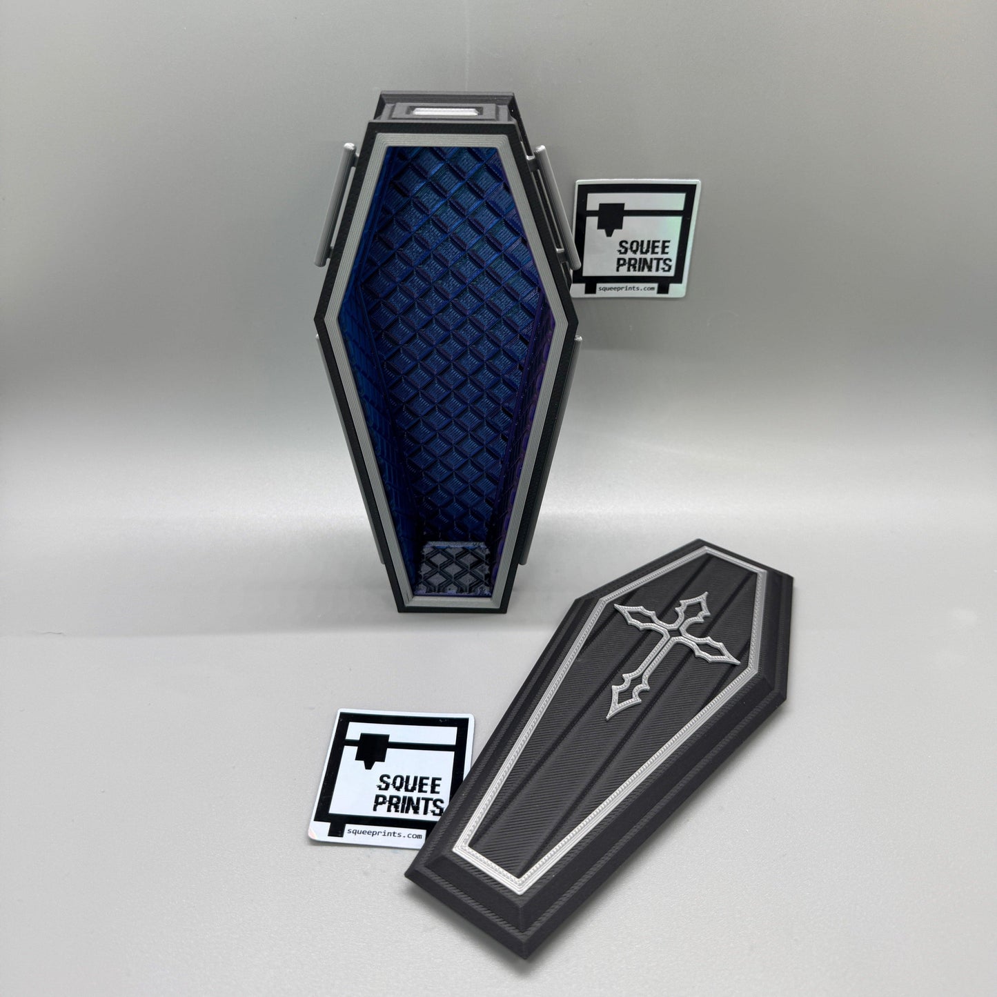 Coffin | Casket | Miniature | 3D Printed | Halloween Decor - Squee Prints