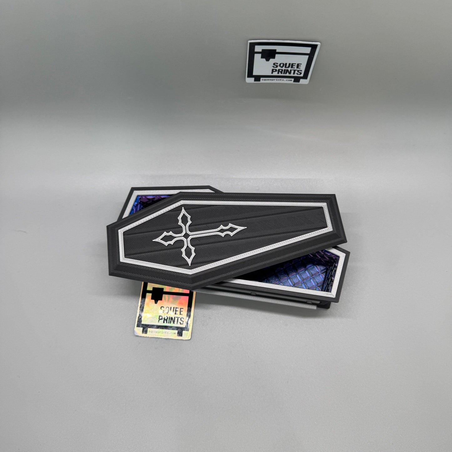 Coffin | Casket | Miniature | 3D Printed | Halloween Decor - Squee Prints