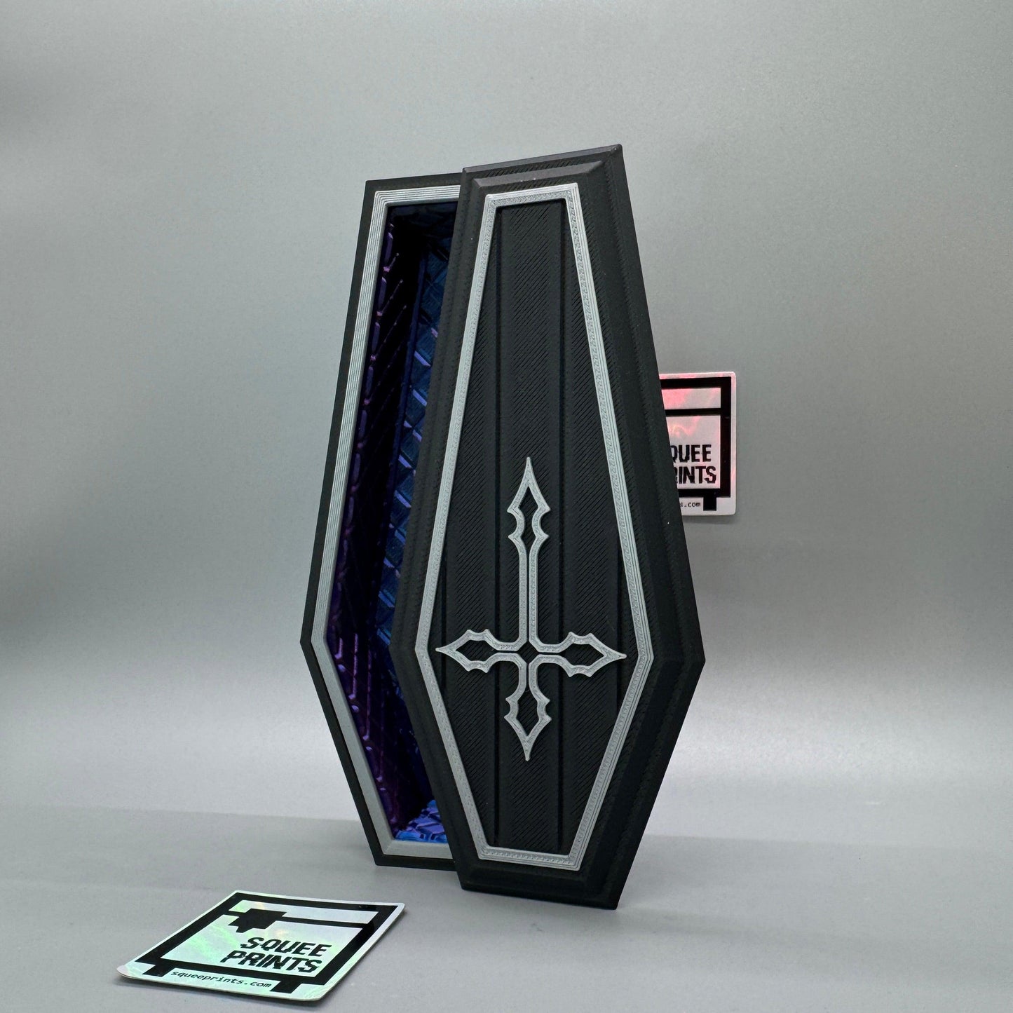 Coffin | Casket | Miniature | 3D Printed | Halloween Decor - Squee Prints