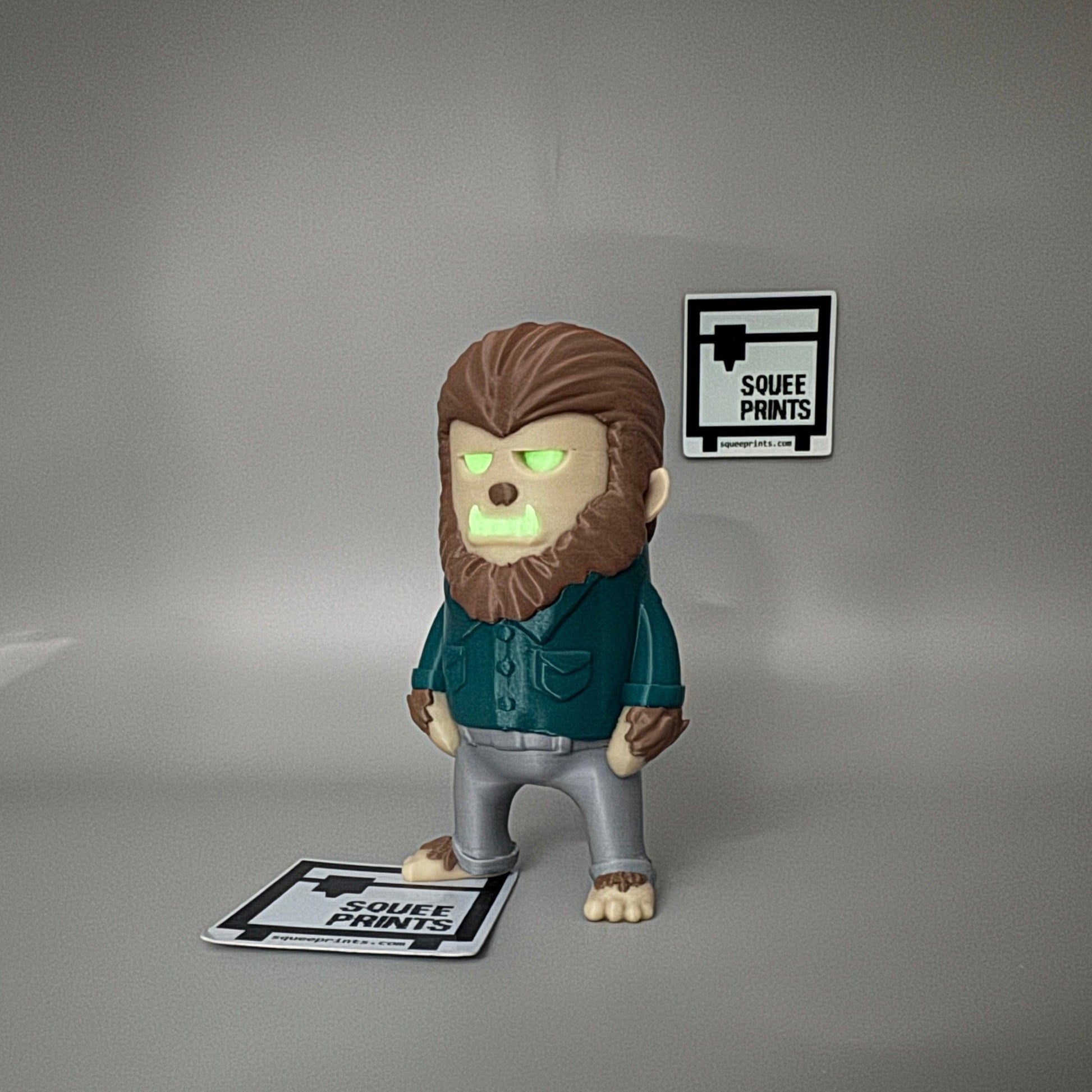Werewolf | Lycanthrope | Glow in the Dark | 3D Printed Horror Figure - Squee Prints