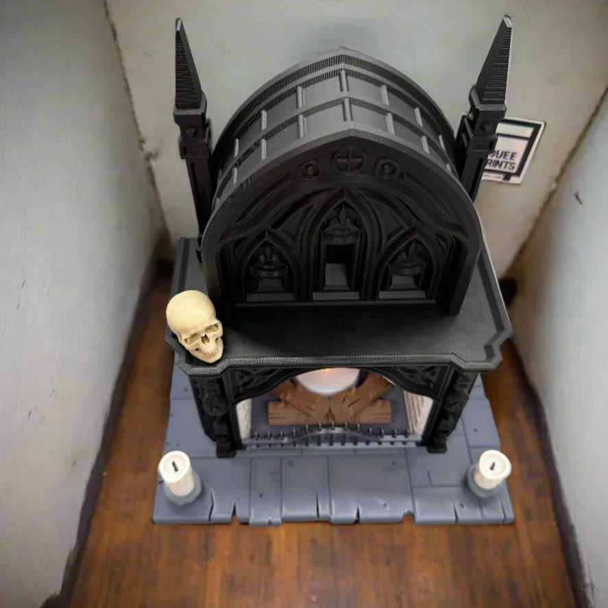 Gothic Fireplace | Halloween Decor | Miniature Curiosity | 3D Printed - Squee Prints