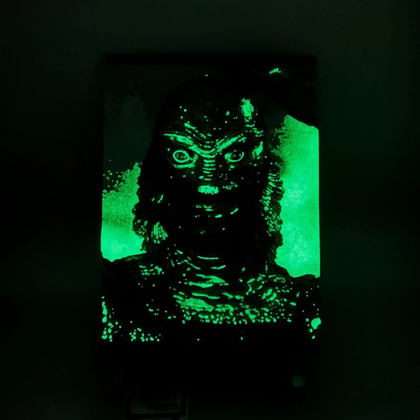 Creature from the Black Lagoon | 3D Painting | Glow in the Dark - Squee Prints