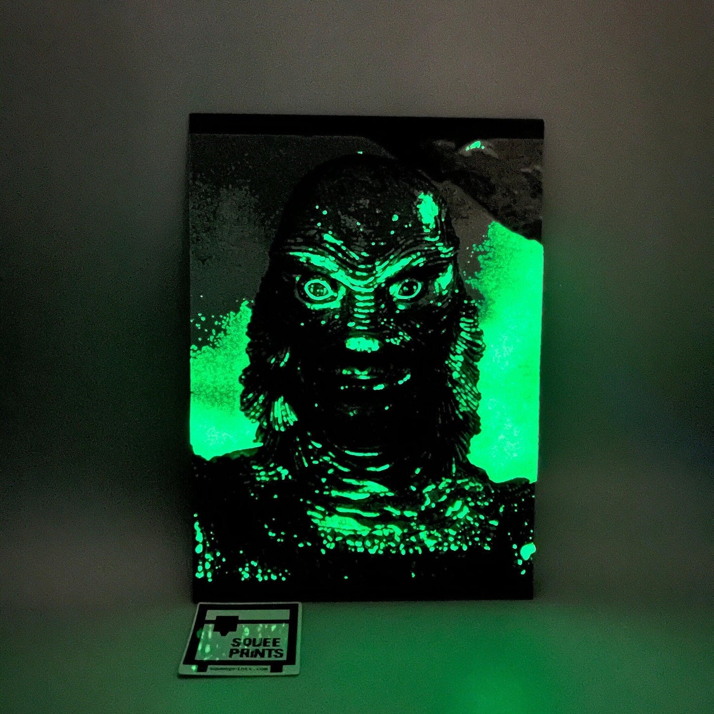 Creature from the Black Lagoon | 3D Painting | Glow in the Dark - Squee Prints