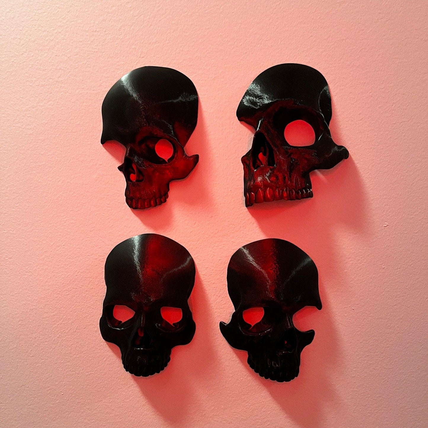 Skull Art | Gothic Wall Decor | 4 Piece - Squee Prints