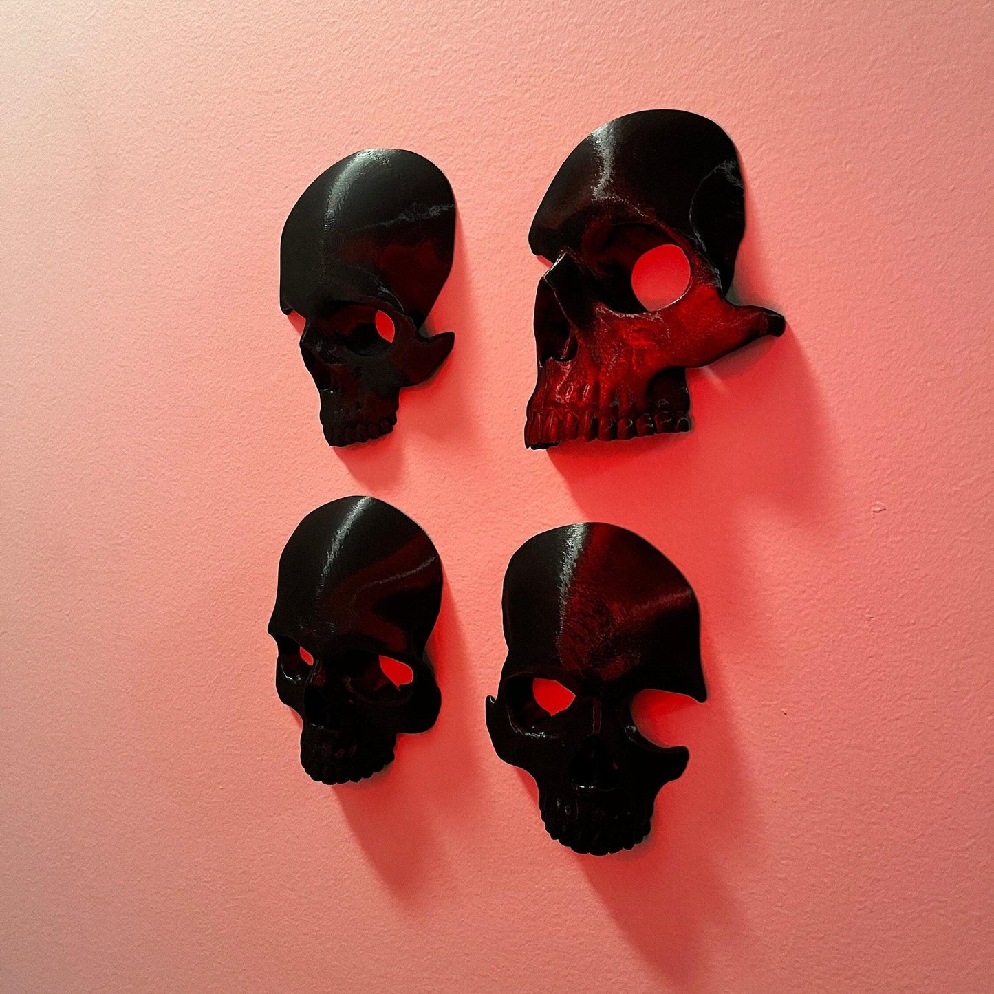Skull Art | Gothic Wall Decor | 4 Piece - Squee Prints