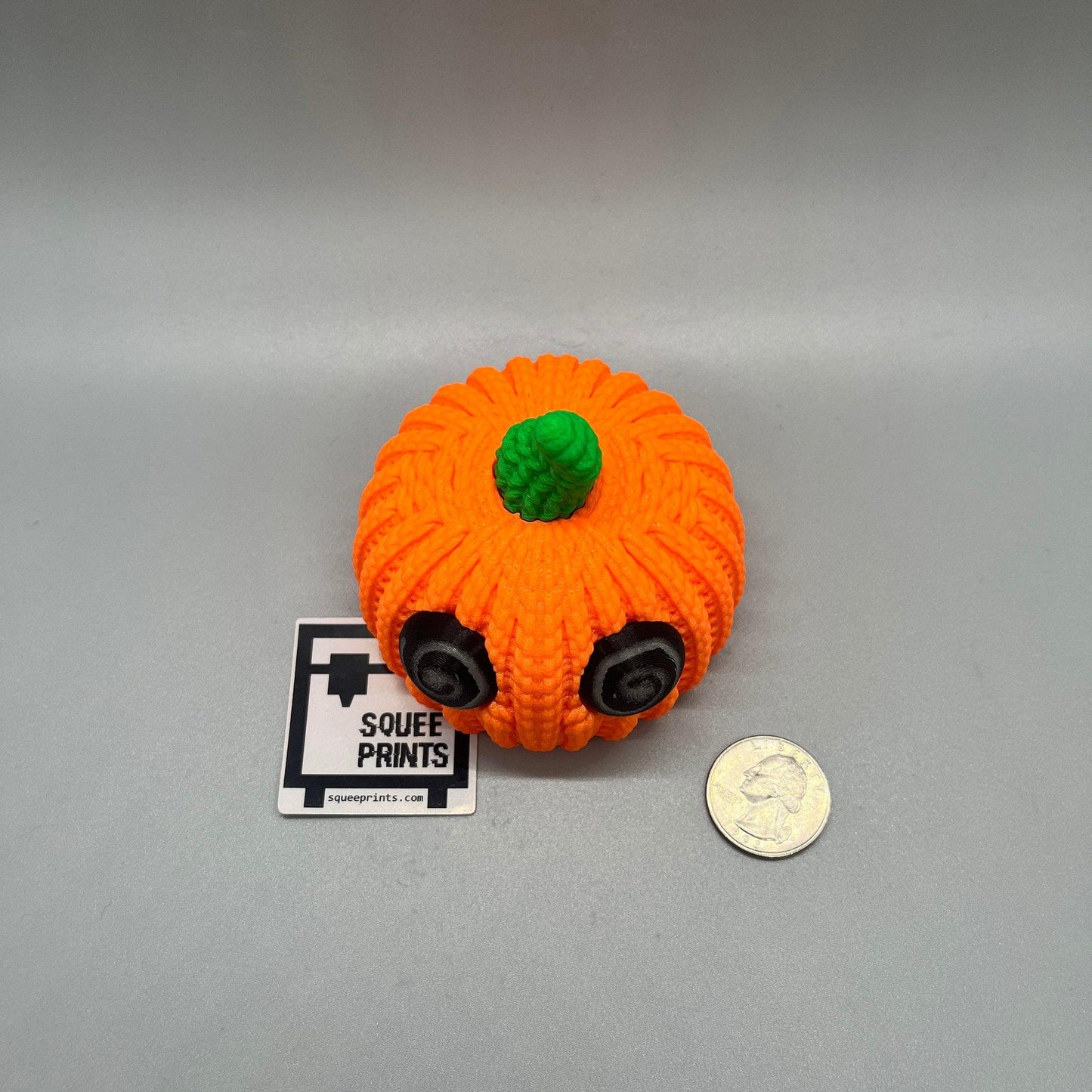 Crocheted Pumpkin | Glow in the Dark | 3D Printed Fidget - Squee Prints