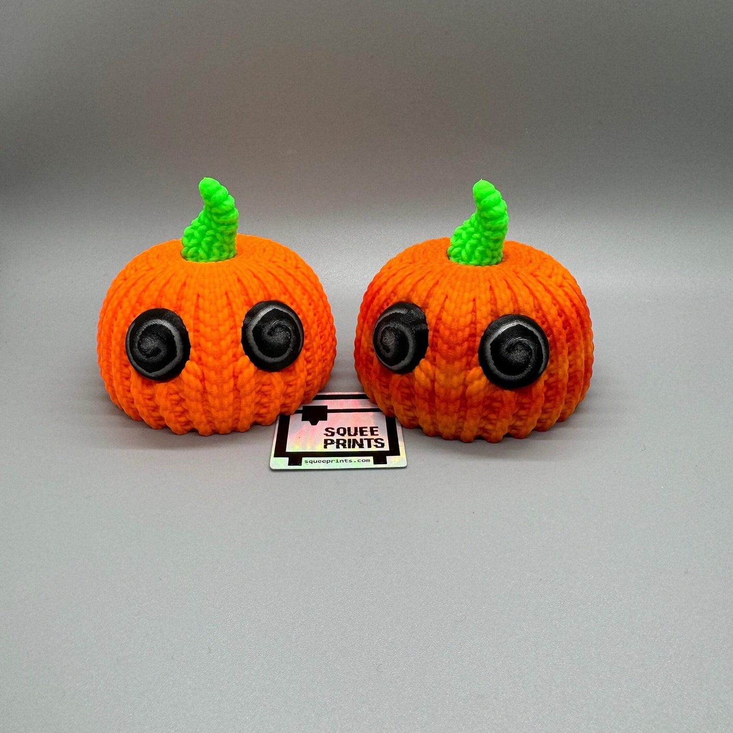 Crocheted Pumpkin | Glow in the Dark | 3D Printed Fidget - Squee Prints