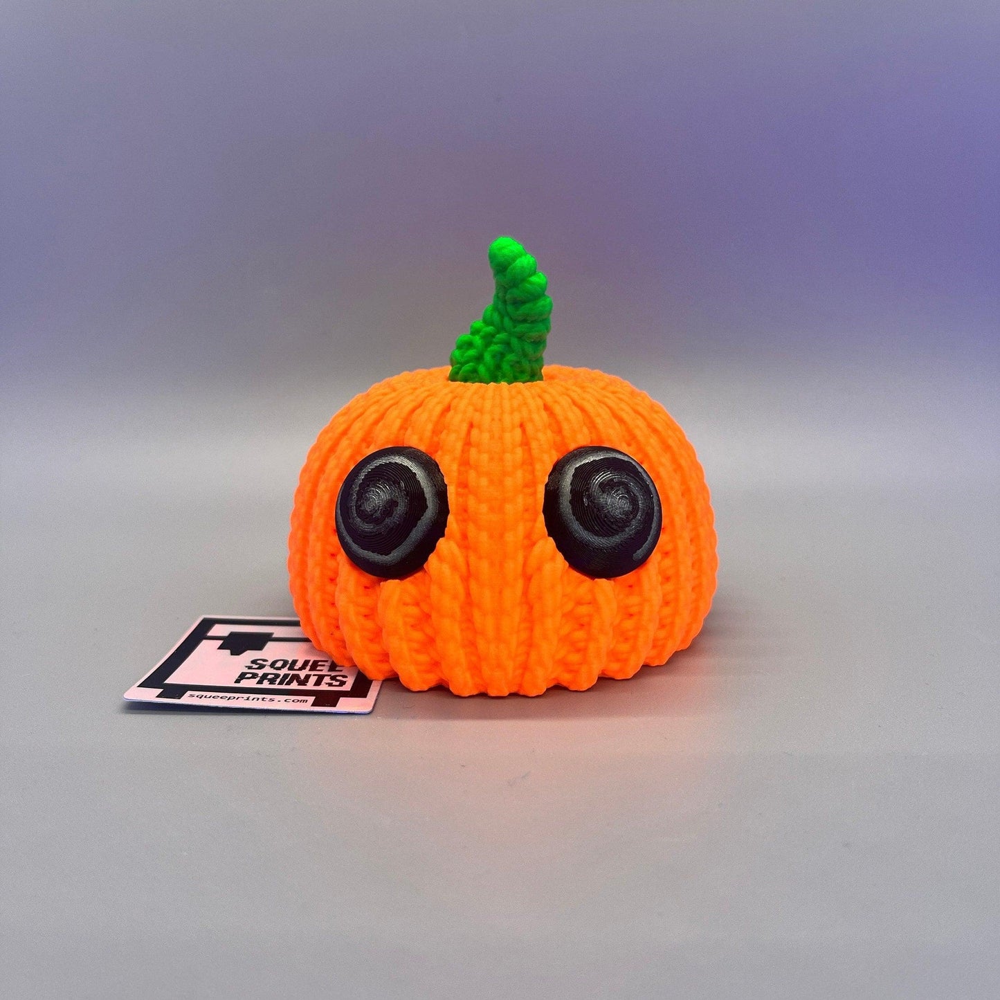 Crocheted Pumpkin | Glow in the Dark | 3D Printed Fidget - Squee Prints