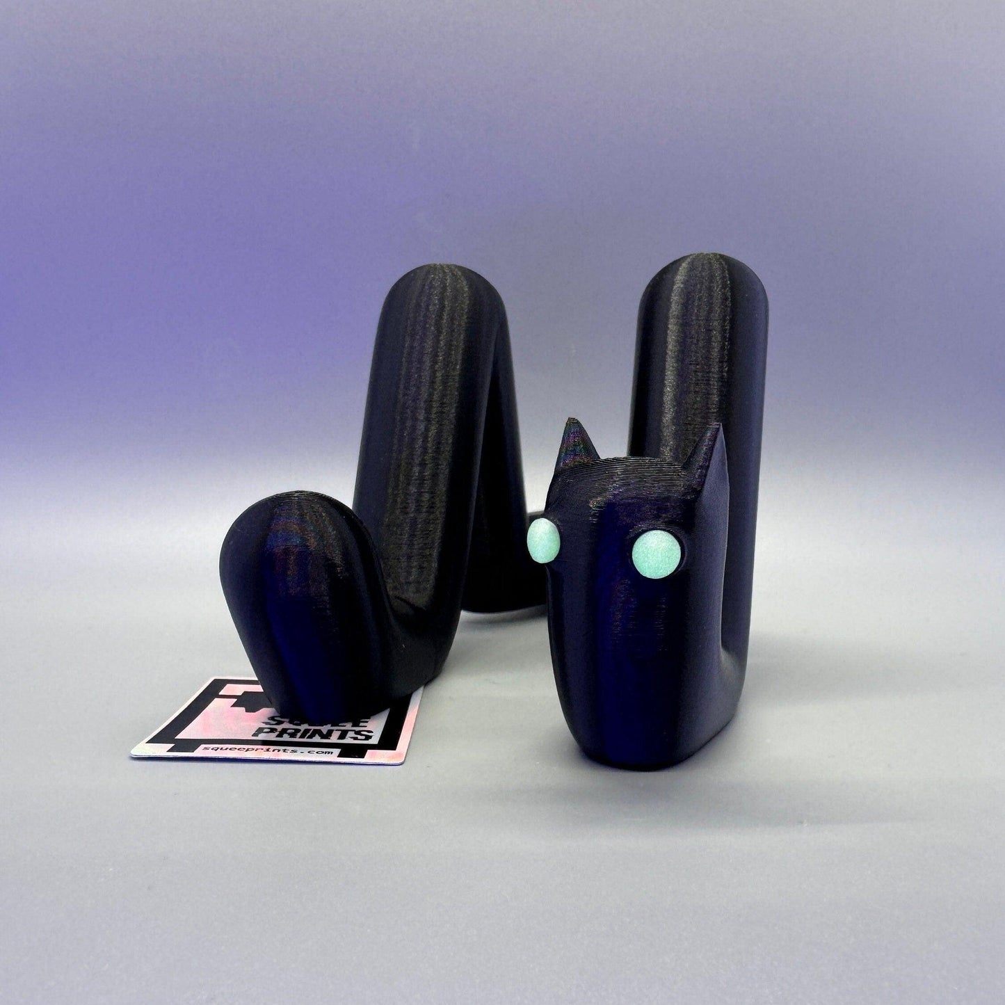Goth Cat Desk Organizer Set | Glow in the Dark - Squee Prints