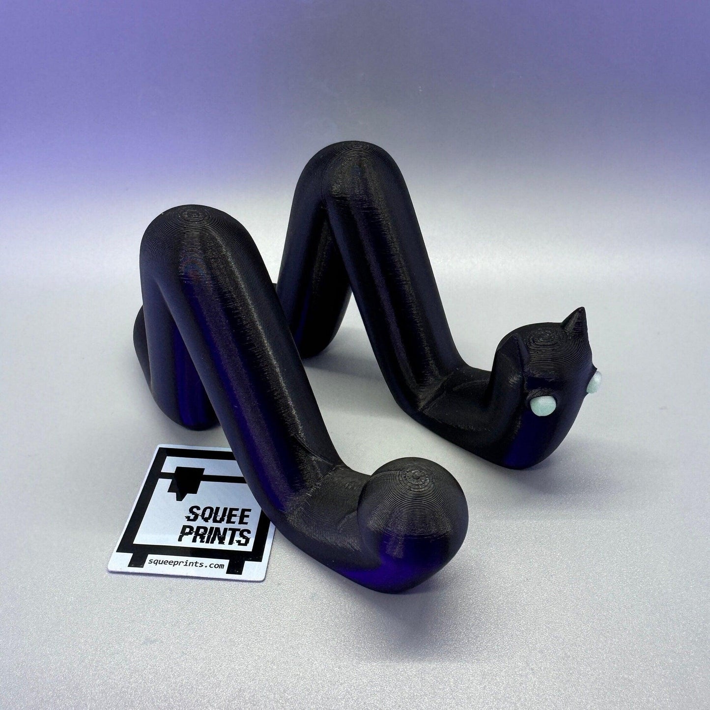 Goth Cat Desk Organizer Set | Glow in the Dark - Squee Prints