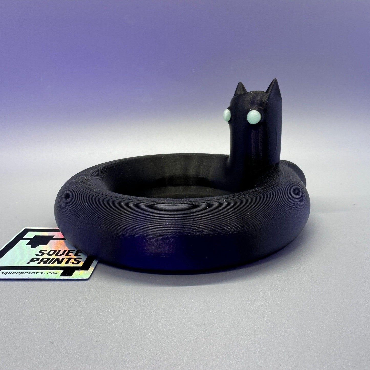 Goth Cat Desk Organizer Set | Glow in the Dark - Squee Prints