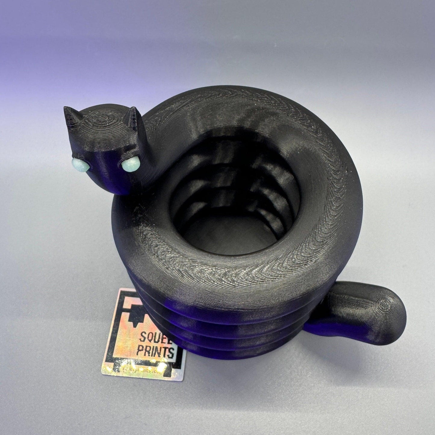 Goth Cat Desk Organizer Set | Glow in the Dark - Squee Prints