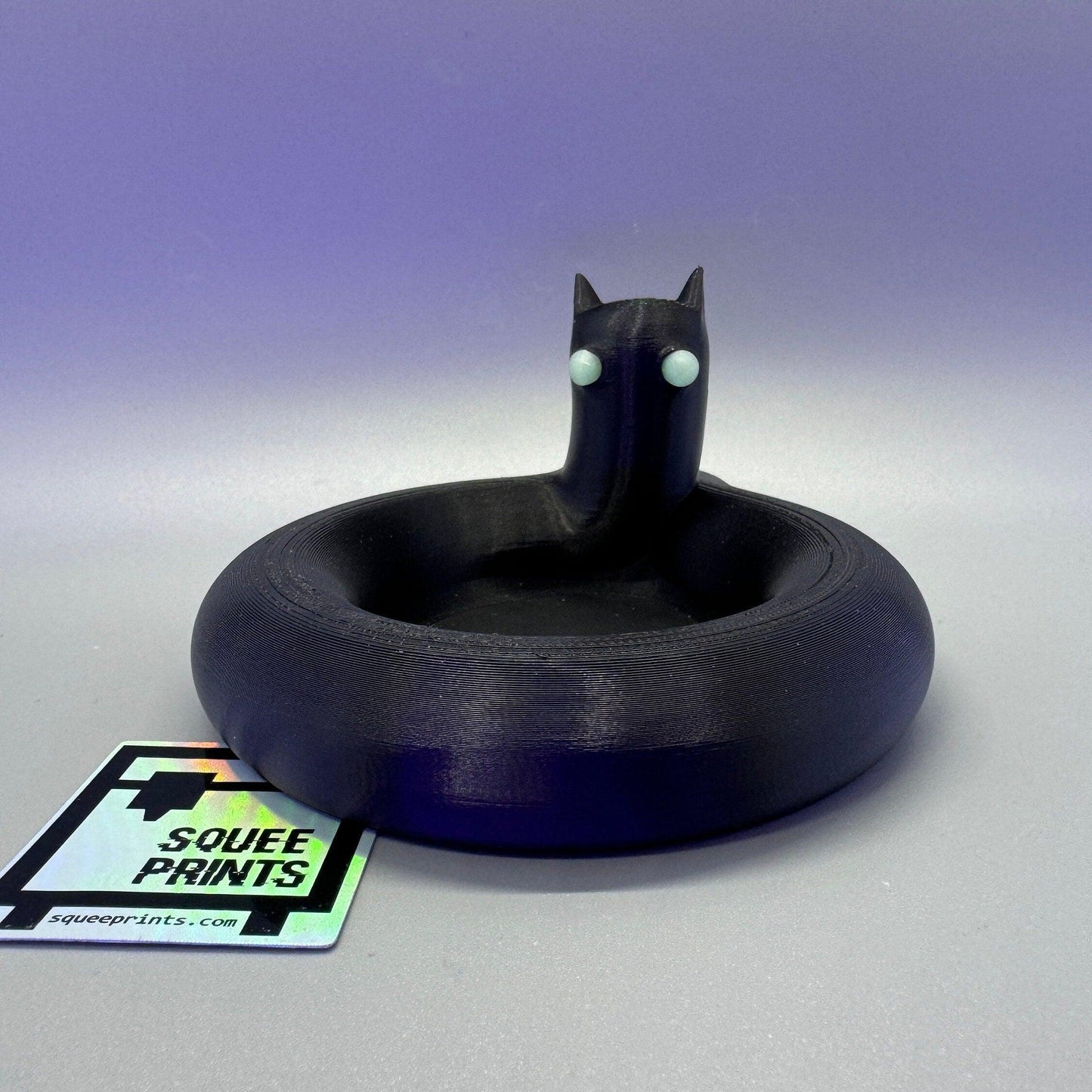 Goth Cat Desk Organizer Set | Glow in the Dark - Squee Prints