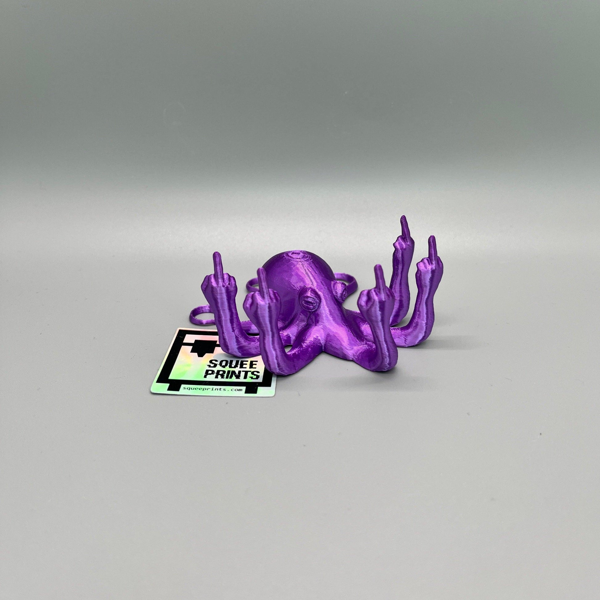 Fucktopus | Prank Gift | Middle Finger Octopus | Desk Companion - Squee Prints
