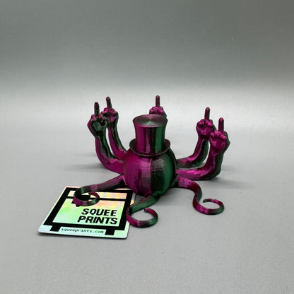 Sir Fucktopus | Prank Gift | Middle Finger Octopus - Squee Prints