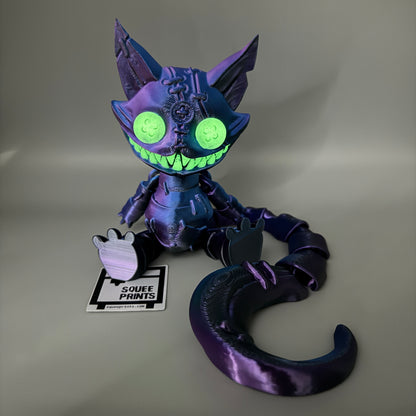 Creepy Cheshire Cat | Alice in Wonderland | Glow in the Dark | 13 Inches - Squee Prints