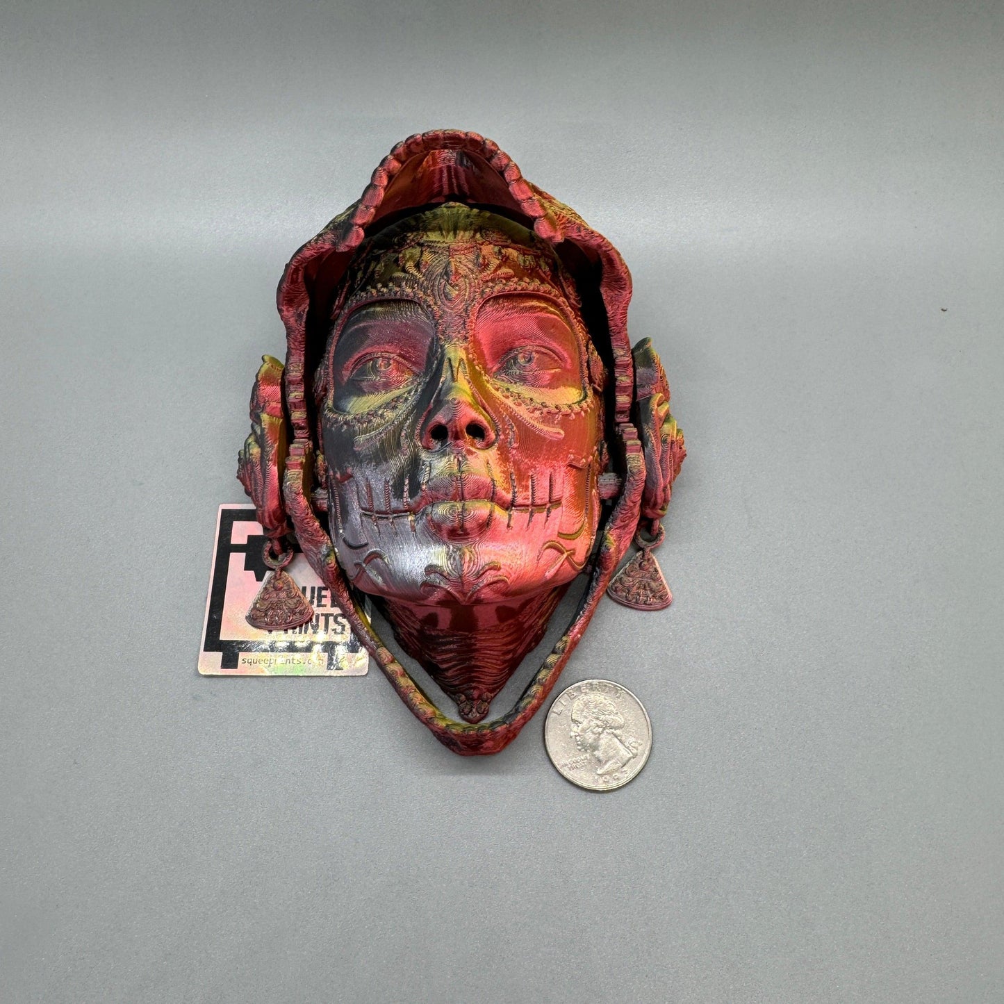 La Calavera Catrina | 3D Printed | Articulated Wall Mask - Squee Prints