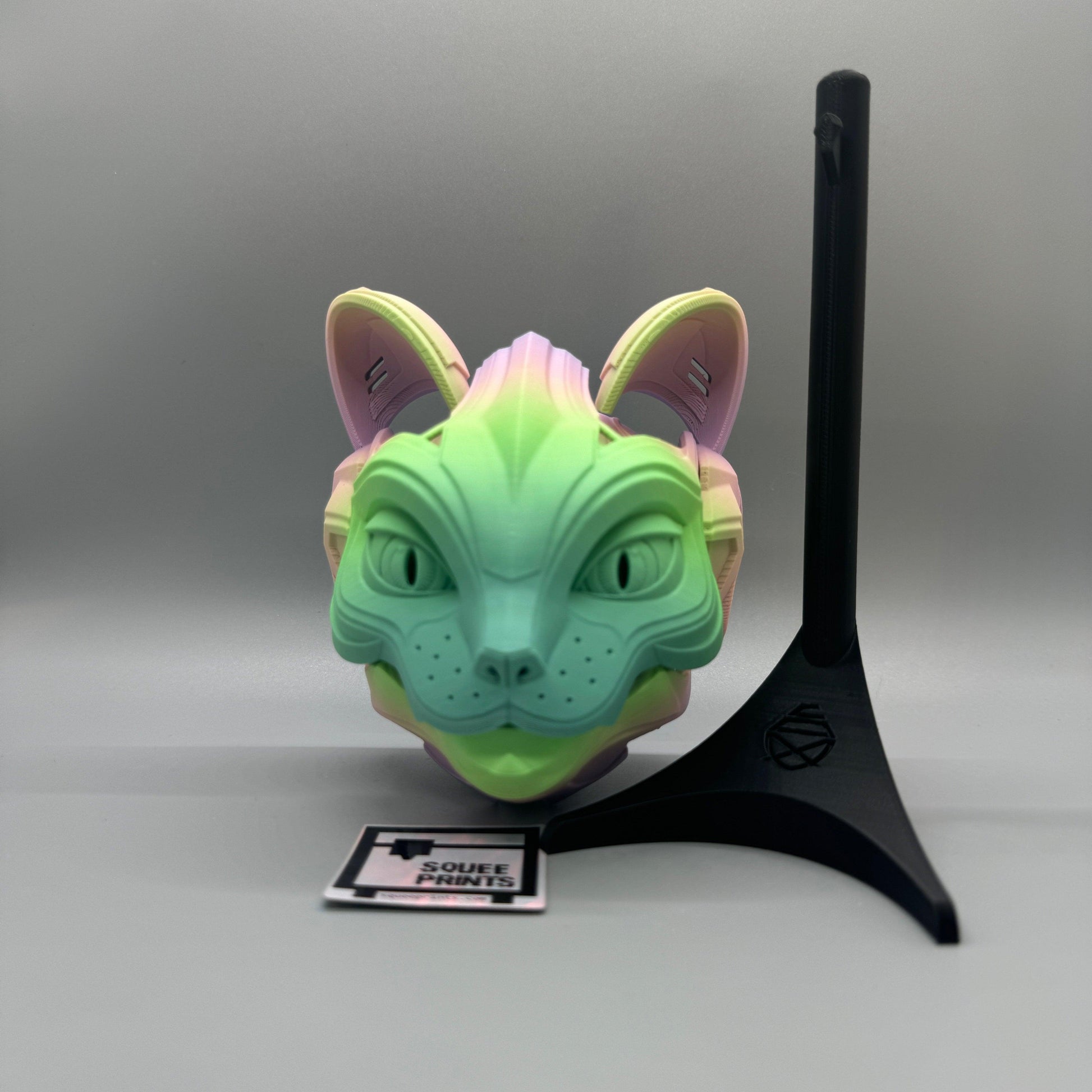 Cat Bot Droid | 3D Printed | Articulated Wall Mask - Squee Prints