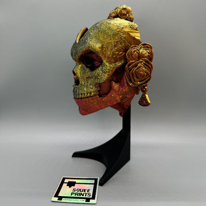 La Calavera Catrina | 3D Printed | Articulated Wall Mask - Squee Prints