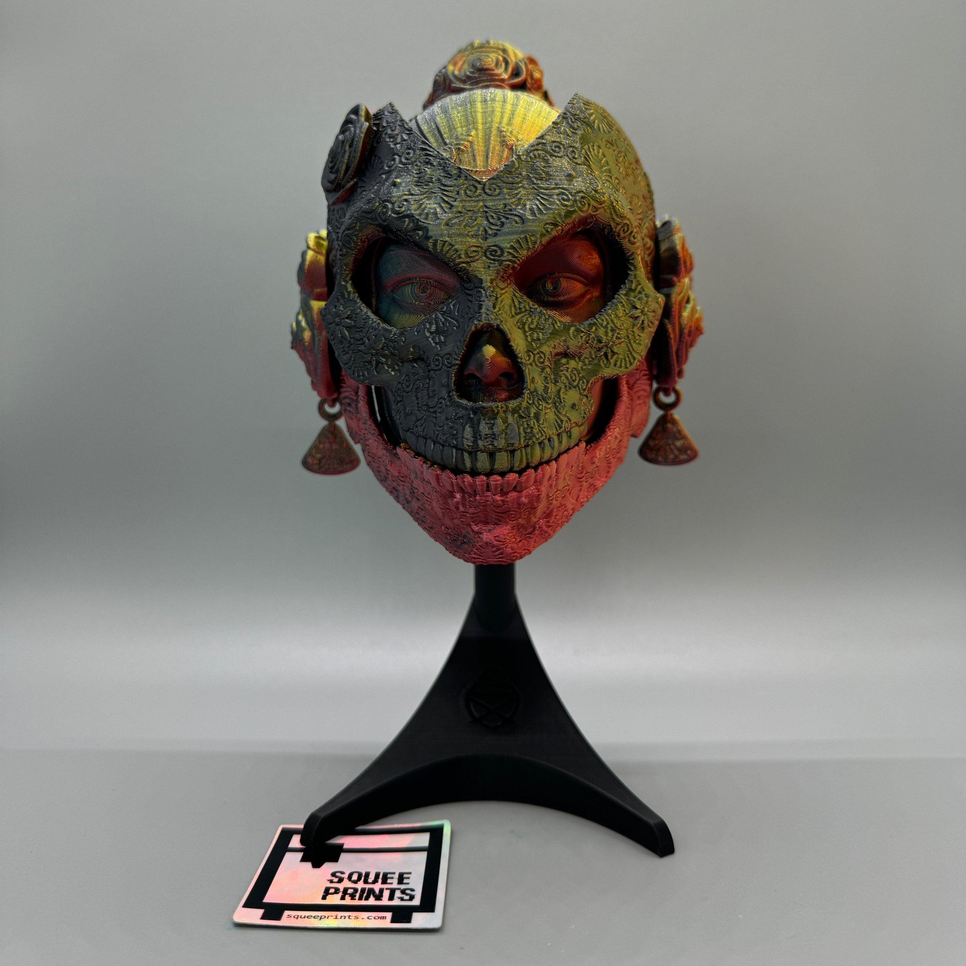 La Calavera Catrina | 3D Printed | Articulated Wall Mask - Squee Prints