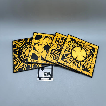 Hellraiser | Puzzle Box | Coaster Set of 4 | 3D Printed - Squee Prints