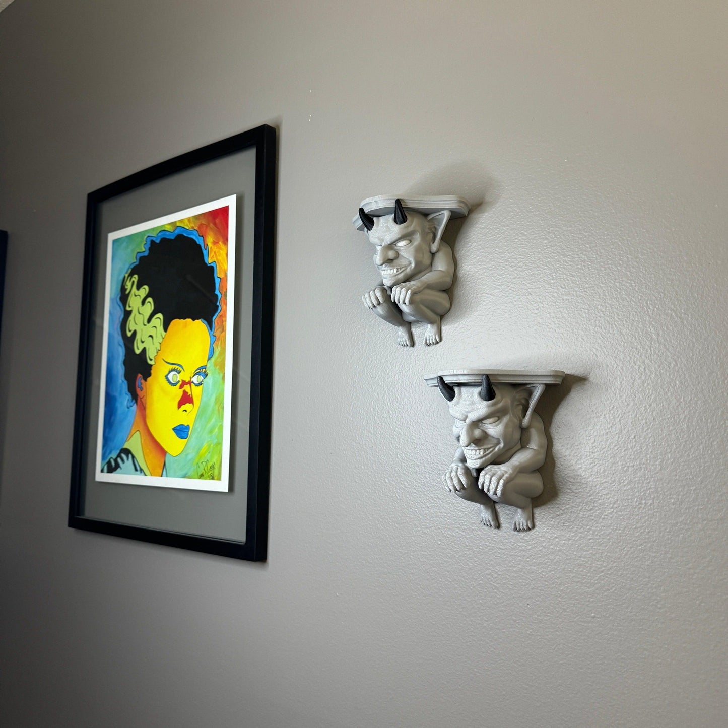 Gargoyle Shelf | Glow In the Dark | 3D Printed - Squee Prints