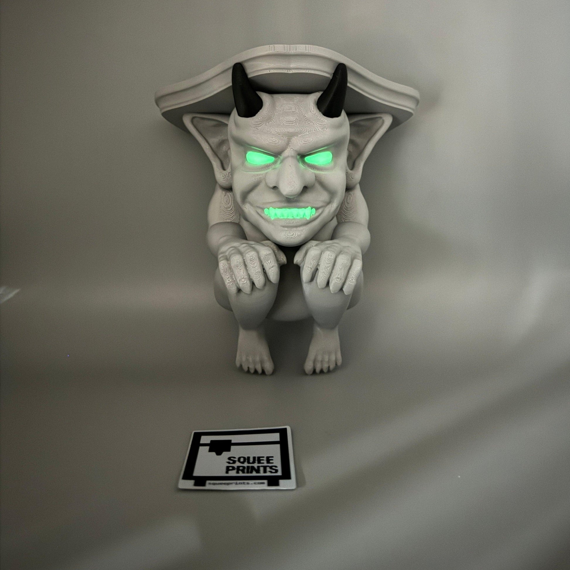 Gargoyle Shelf | Glow In the Dark | 3D Printed - Squee Prints