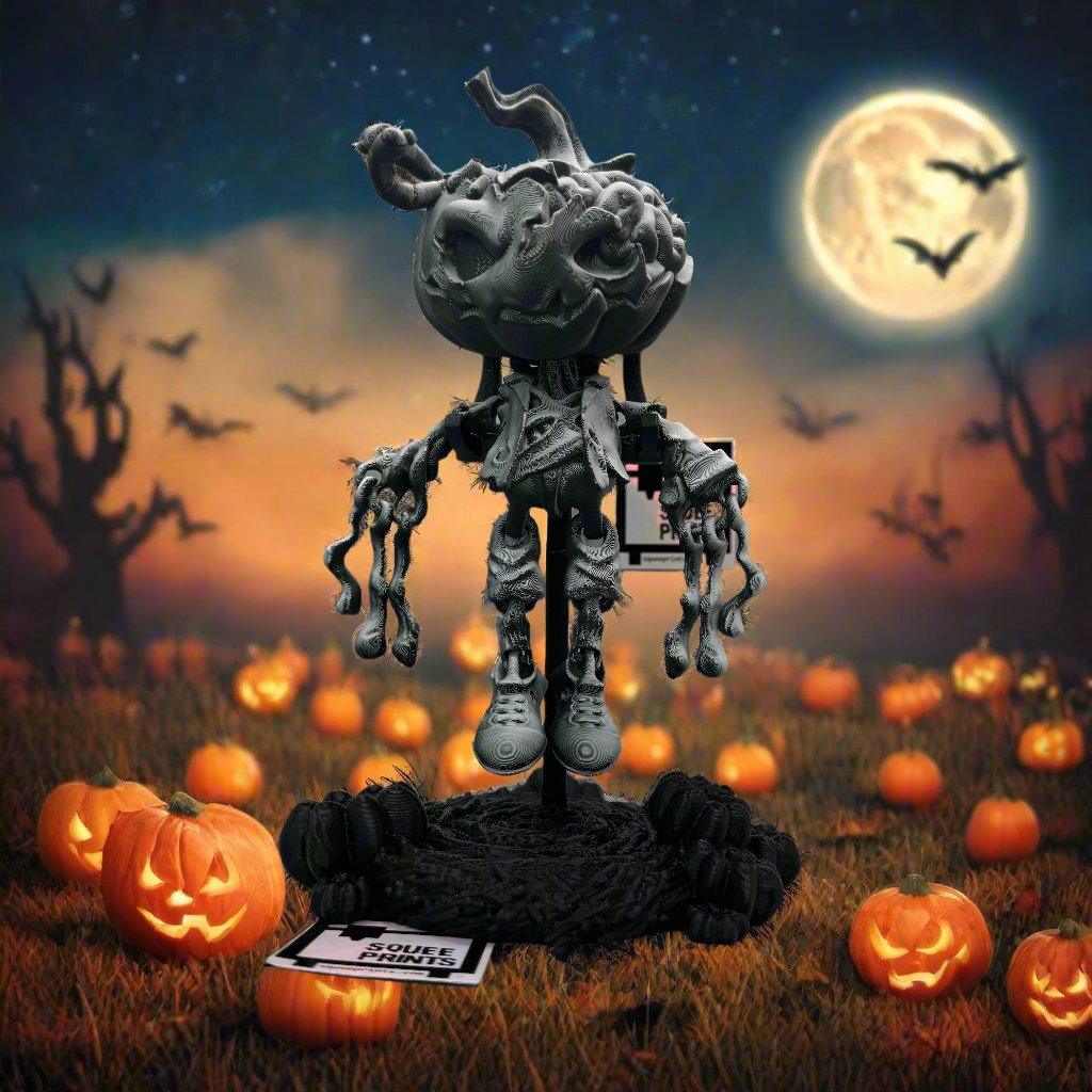 Zombie Pumpkin Jack Scarecrow | Articulated | 3D Printed - Squee Prints