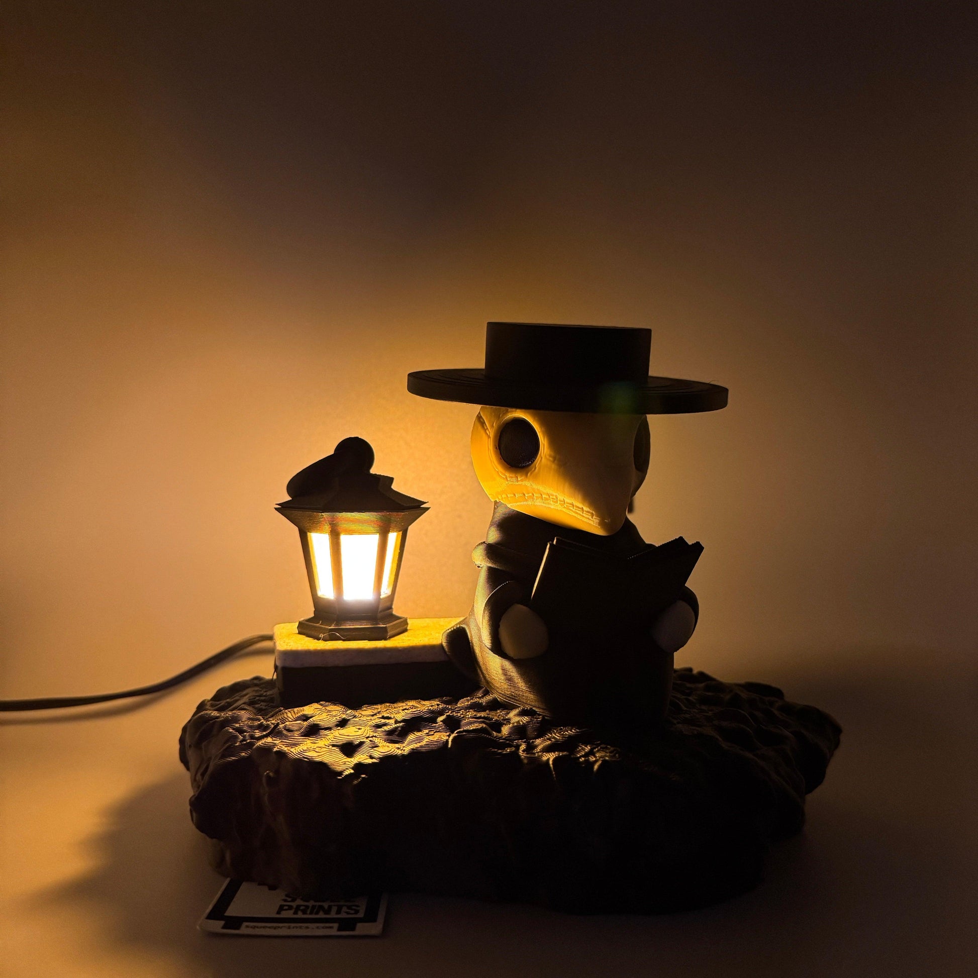 Plague Doctor Night Light Lamp Customizable 3D Printed