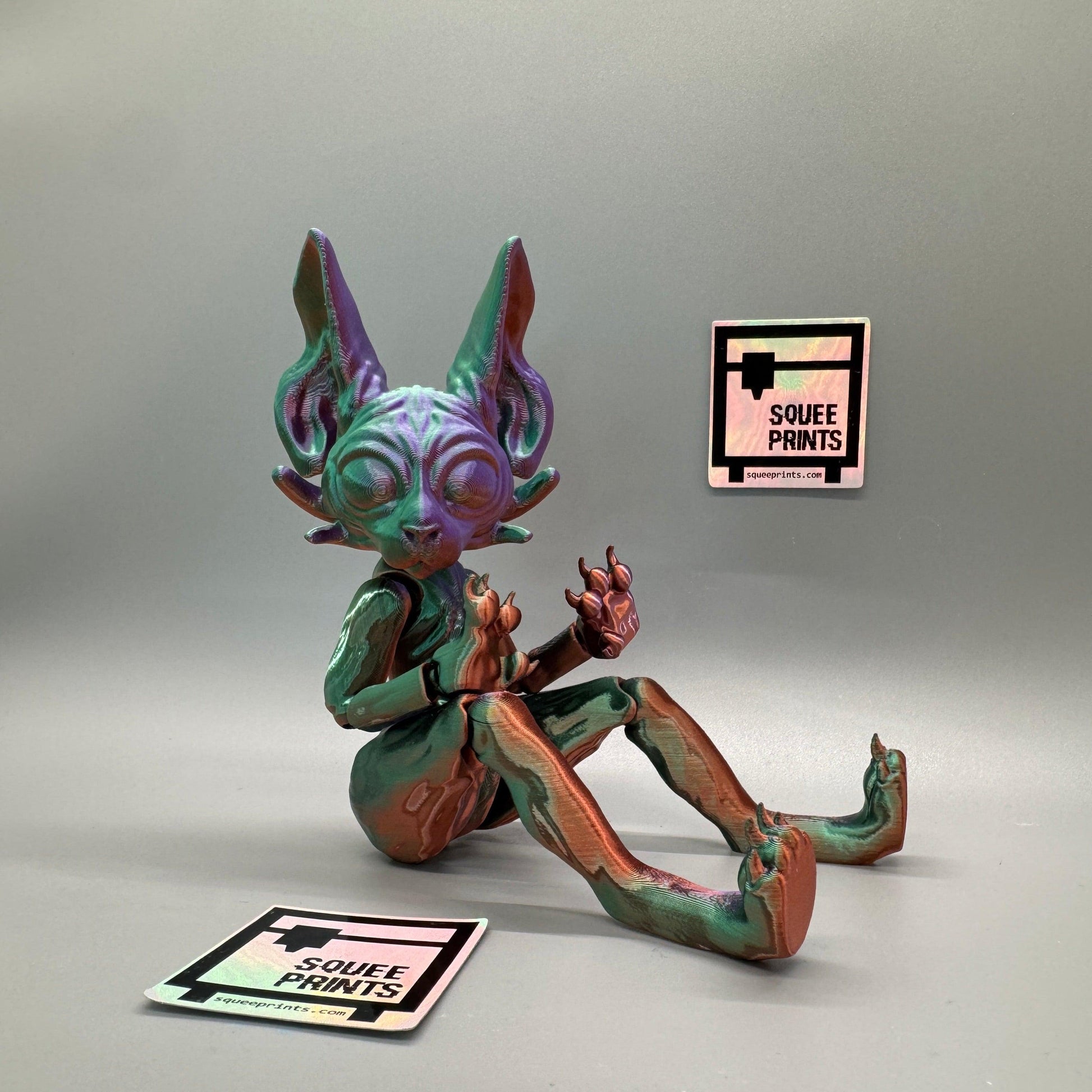 Alien Sphynx Cat | Articulated | BJD - Squee Prints