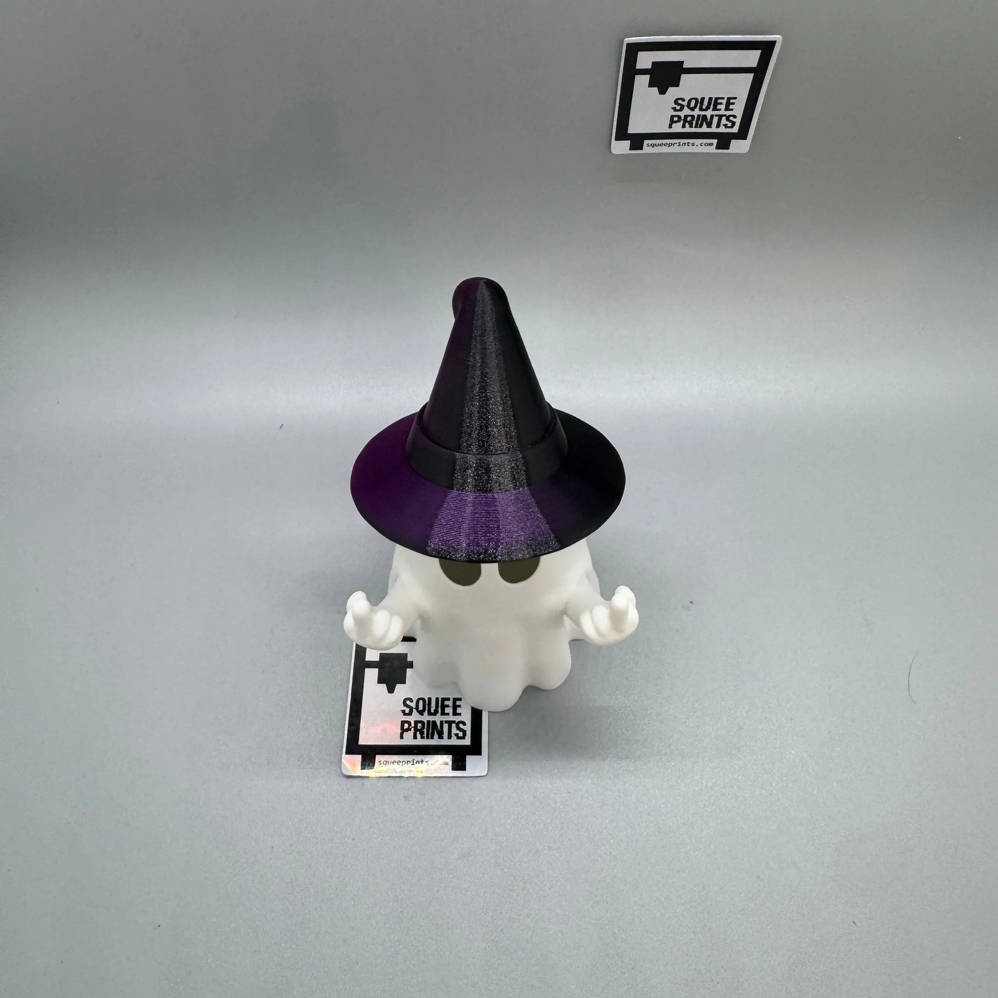 Middle Finger Ghost with Witch Hat | Halloween Decor | Tealight Ghost | 3D Printed - Squee Prints