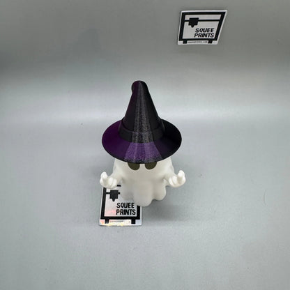 Middle Finger Ghost with Witch Hat | Halloween Decor | Tealight Ghost | 3D Printed - Squee Prints