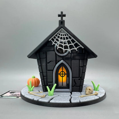 Haunted Miniature Mausoleum | Mini Crypt | Halloween Decor | 3D Printed - Squee Prints