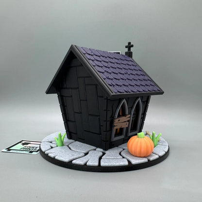 Haunted Miniature Mausoleum | Mini Crypt | Halloween Decor | 3D Printed - Squee Prints