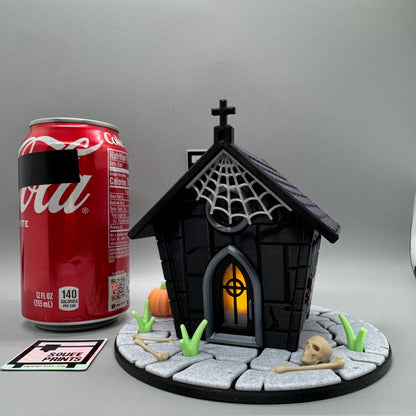 Haunted Miniature Mausoleum | Mini Crypt | Halloween Decor | 3D Printed - Squee Prints