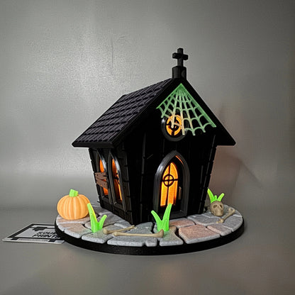 Haunted Miniature Mausoleum | Mini Crypt | Halloween Decor | 3D Printed - Squee Prints
