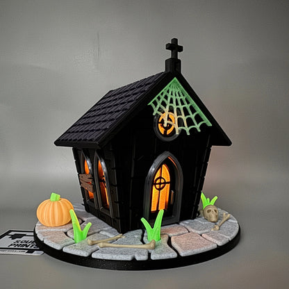 Haunted Miniature Mausoleum | Mini Crypt | Halloween Decor | 3D Printed - Squee Prints