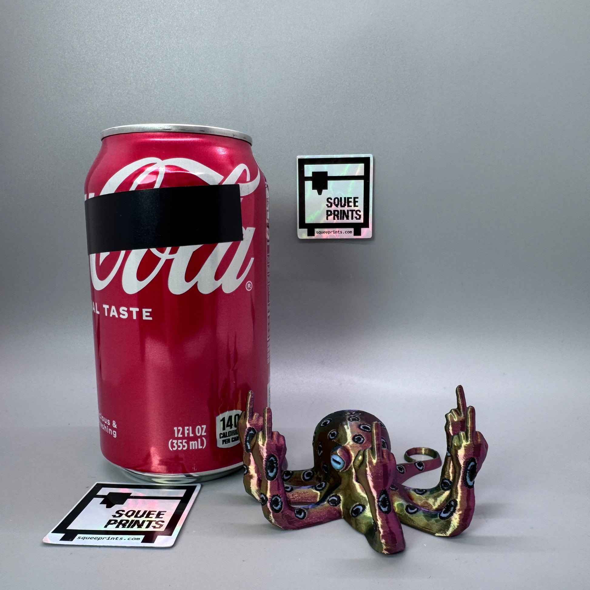 Blue Ringed Fucktopus | Prank Gift | Middle Finger Octopus | Glow in the Dark - Squee Prints